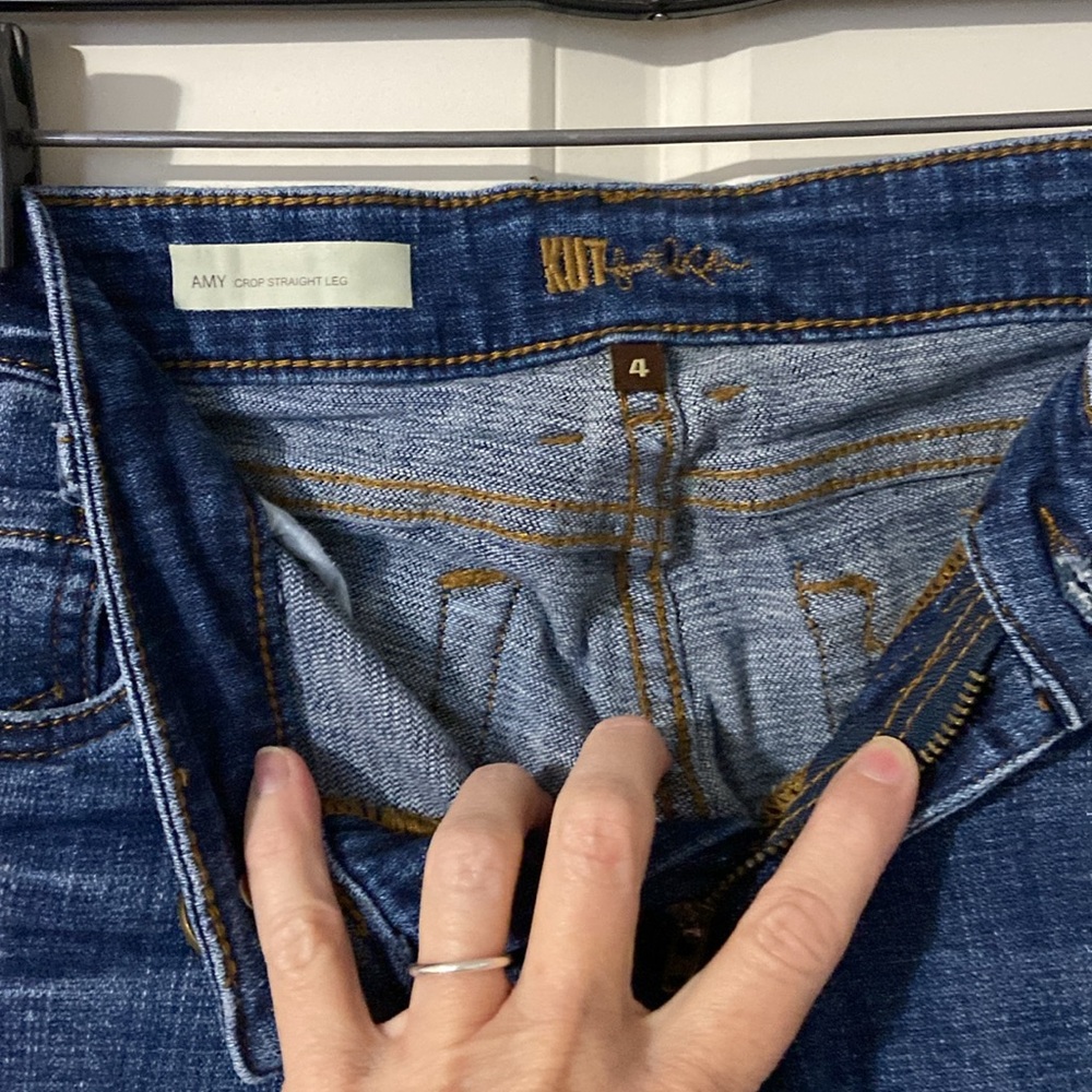 Kut “Amy” crop with cuff. , like new..2 pair. One pair has torn left knee - Picture 7 of 7